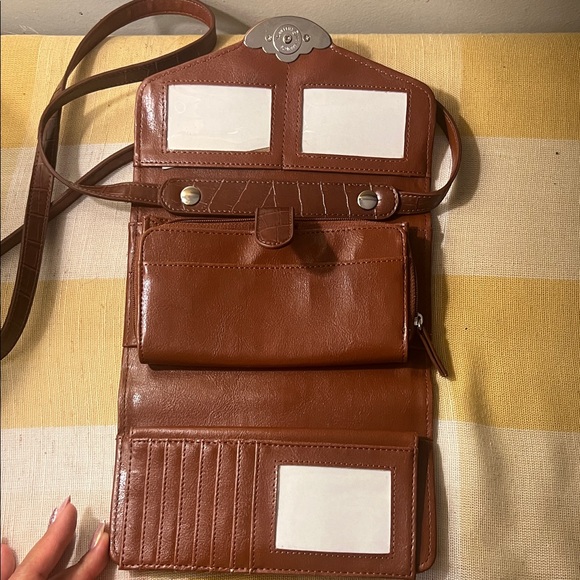 Coldwater Creek Brown and Tan Crossbody Bag - Picture 3 of 10